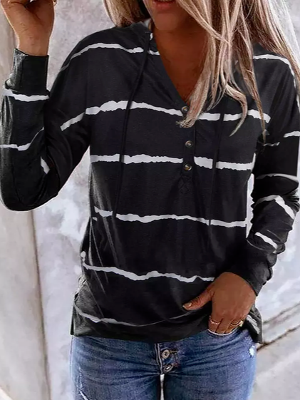 

Hooded Loosen Sweatshirt, Black, Hoodies & Sweatshirts