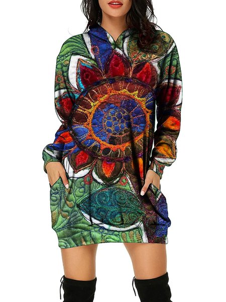 

Pockets Painted Loosen Sweatshirt, Red, Hoodies & Sweatshirts