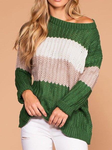 

Green Loosen Acrylic Crew Neck Sweater, Knitwear & Sweaters