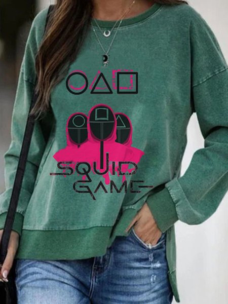 

Casual Loosen Sweatshirt, Green, Hoodies & Sweatshirts