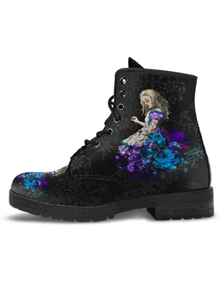 

Casual Alice Flower Martin Boots, As picture, Boots