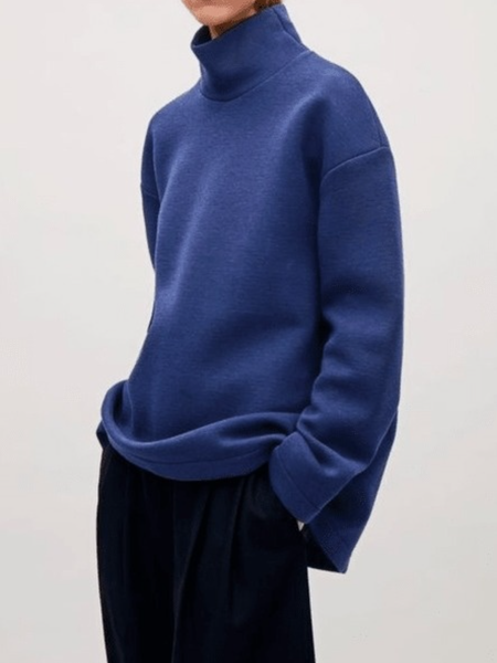 

Fall Loosen Simple Long sleeve Simple Casual Daily Sweatshirt, Navyblue, Hoodies and Sweatshirts