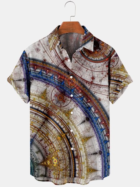 

Short Sleeve Party Shirts, Yellow, Men's Floral shirt