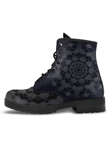 

Simple Abstract Geometric Print Martin Boots, As picture, Boots