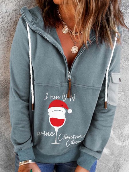 

Hooded Casual Sweatshirt, Blue, Hoodies & Sweatshirts