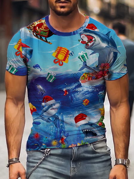 

Vintage Short Sleeve Shirts & Tops, Blue, Men's t-shirts