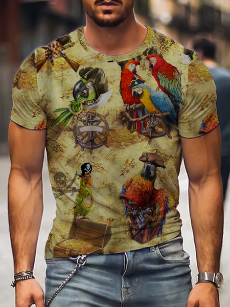 

Short Sleeve Cotton Blends Shirts & Tops, Multicolor, Men's t-shirts