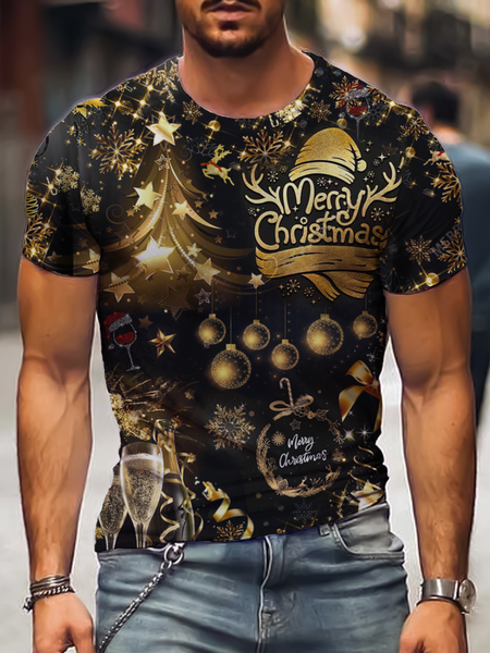 

Short Sleeve Crew Neck Shirts & Tops, Multicolor, Men's t-shirts