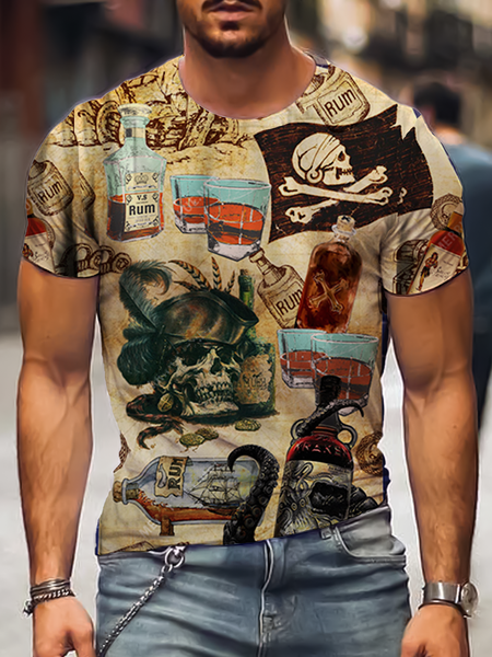

Printed Cotton Blends Outdoor Shirts & Tops, Multicolor, Men's t-shirts