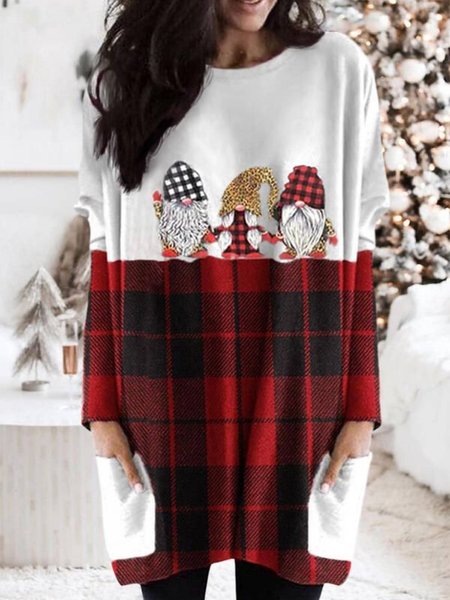 

Natale Pupazzo di neve Casuale Top, Multicolore, Blouses & Shirts