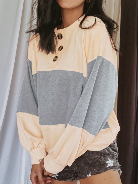 

Cotton Crew Neck Loosen Sweatshirt, Gray, Hoodies & Sweatshirts