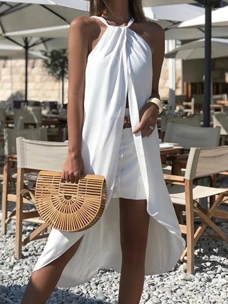 

Shift Resort Sleeveless Holiday Solid Blouse, White, Blouses and Shirts