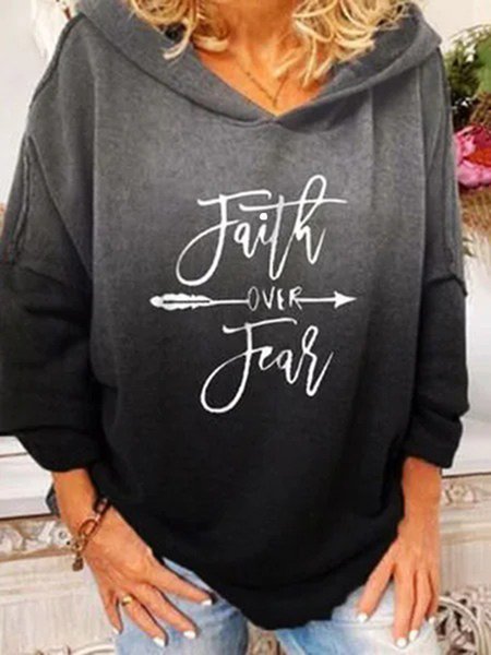 

Black-grey Tie Dye Letter Printed Hooded Casual Sweatshirt, Hoodies & Sweatshirts
