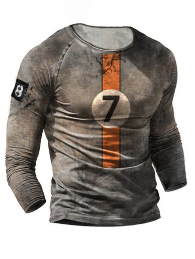 

Long Sleeve Cotton Shirts & Tops, Orange, T-shirt