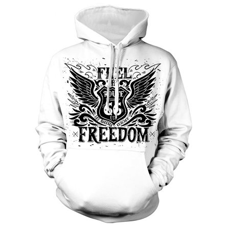 

Long Sleeve Hooded Cotton Sweatshirt, White, Hoodies