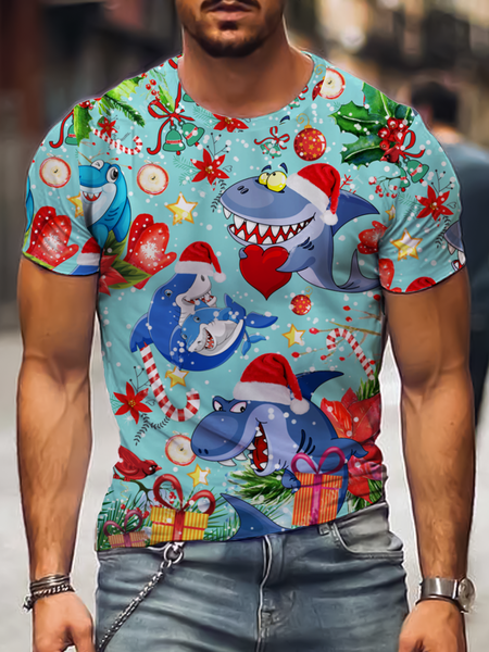 

Short Sleeve Crew Neck Shirts & Tops, Multicolor, Men's t-shirts