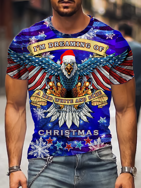 

Short Sleeve Cotton Blends Outdoor Shirts & Tops, Blue, Men's t-shirts