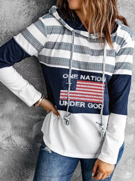 

Hooded Casual Sweatshirt, Blue, Hoodies & Sweatshirts