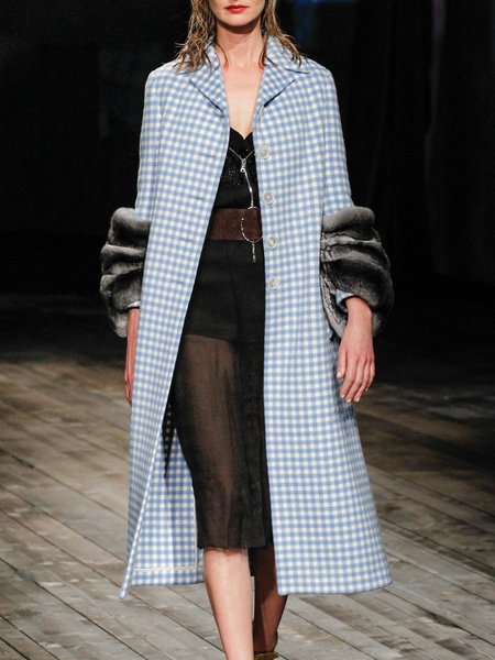 

Long Sleeve Lapel Vintage Loosen Outerwear, Blue, Coats