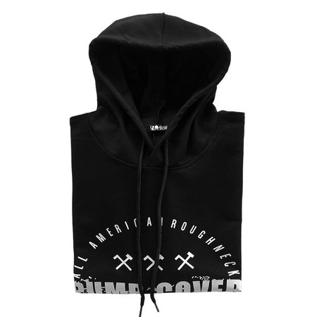

Long Sleeve Casual Cotton Sweatshirt, Black, Hoodies