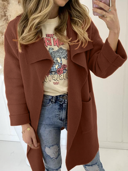 

Casual Household Loosen Outerwear, Coffee, Outerwear