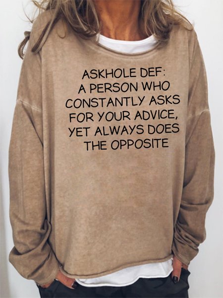 

Askhole Def A Person Who Constantly Asks For Your Advice Sweatshirt, Khaki, Hoodies&Sweatshirts