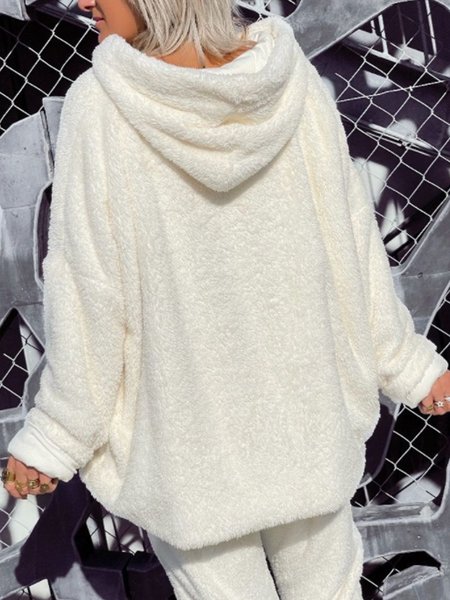 

Plain Casual Sweatshirt, White, Hoodies & Sweatshirts