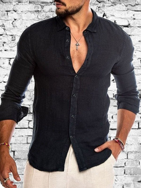 

Long Sleeve Casual Shirts & Tops, As picture, Blouses&Shirts