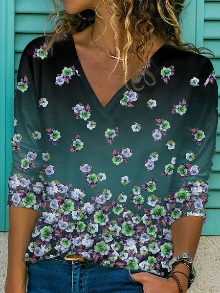 

Cotton Blends Casual Shirts & Tops, Green, Long sleeve tops