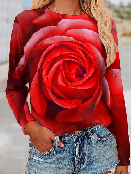 

Vacation Floral Shirts & Tops, As picture, T-Shirts