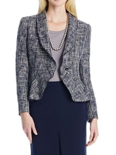 

Winter Regular Fit Lapel Work Formal Long sleeve Elegant Outerwear, Gray, Blazers