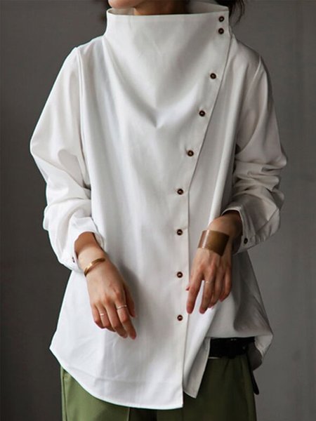 

Casuale Tinta unita Top, Bianco, Blouses & Shirts