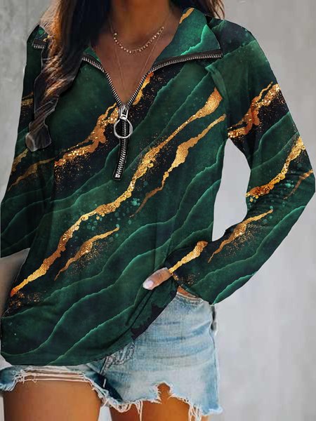 

Striped Casual Shirts & Tops, Green, Tops
