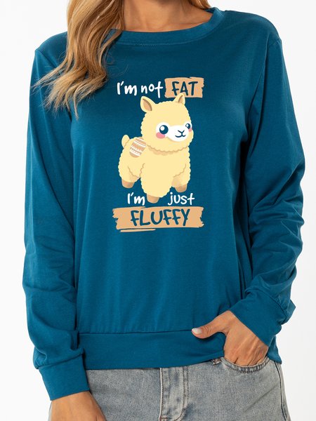 

Unocis Fun Printed Round Neck Sweatshirt, Blue, Sweatshirts