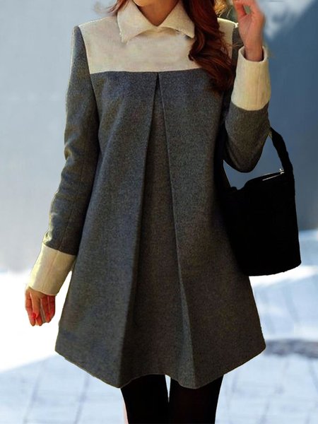 

Basics Lapel Outerwear, Gray, Coats