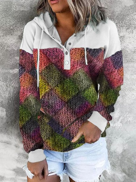 

Cotton Blends Loosen Sweatshirt, Multicolor, Hoodies & Sweatshirts