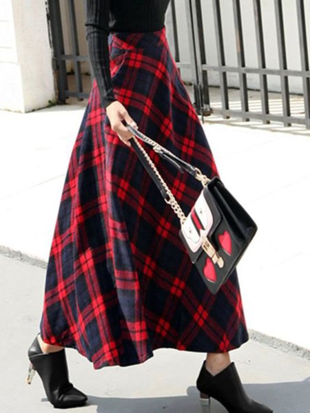

Regular Fit Skirts, Red, Maxi Skirts