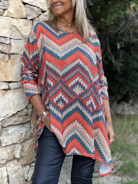 

Vintage Elegant Casual Shirts & Tops, Multicolor, Long sleeve tops