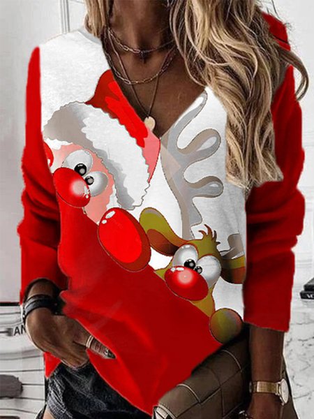 

Natale Pupazzo di neve Top, Rosso, Blouses & Shirts