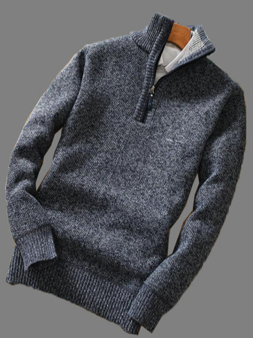 

Casual Long Sleeve Sweater, Blue, Sweater