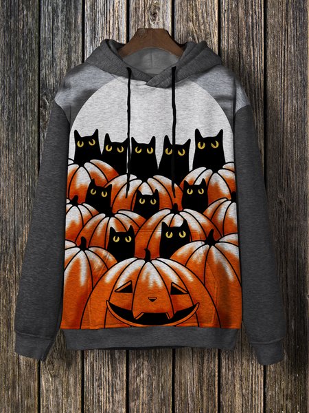 

Halloween Geometric Sweatshirt, As picture, Hoodies&Sweatshirts