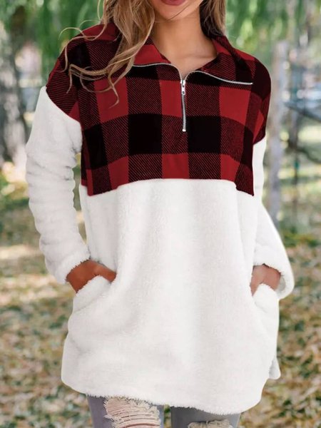 

Casual Long Sleeve Tops, Red, Tops