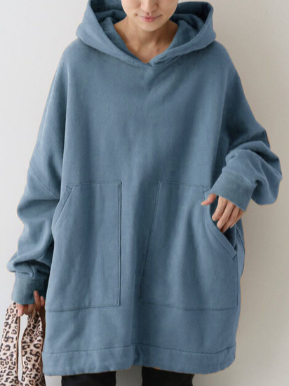 

Cotone cappuccio Felpa, Blu, Hoodies & Sweatshirts