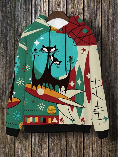

Hoodie Ombre Printed Sweatshirt, Multicolor, Hoodies&Sweatshirts