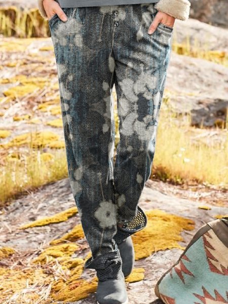

Boho Loosen Pants, Denim blue, Sport Pants