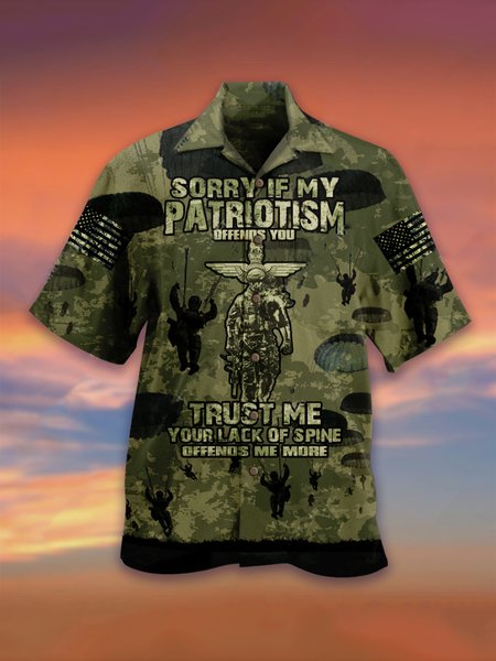 

Outdoor Short Sleeve Shirts & Tops, As picture, Men's Floral shirt