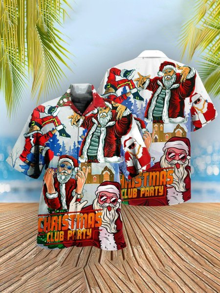 

Outdoor Short Sleeve Shirts & Tops, As picture, Men's Floral shirt