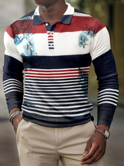 

Long Sleeve Casual Shirts & Tops, As picture, polo