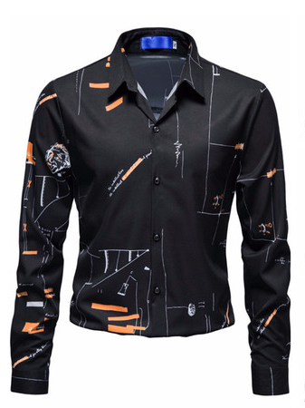

Long Sleeve Casual Cotton Shirts & Tops, Black, Shirt