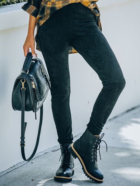 

Solid Pants, Black, Leggings